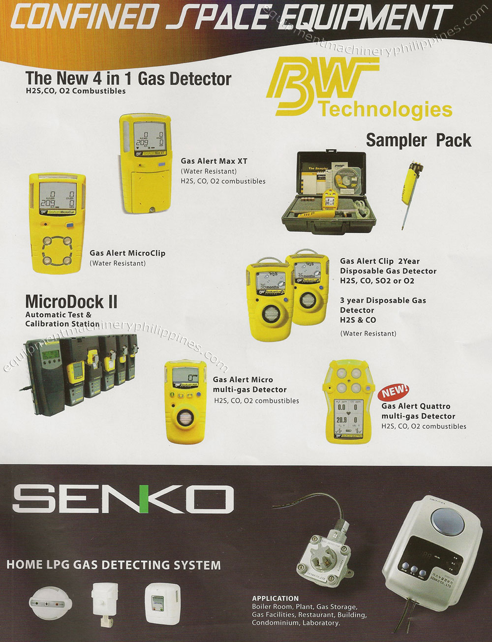 Confined Space Equipment, Gas Detector, Sampler Pack