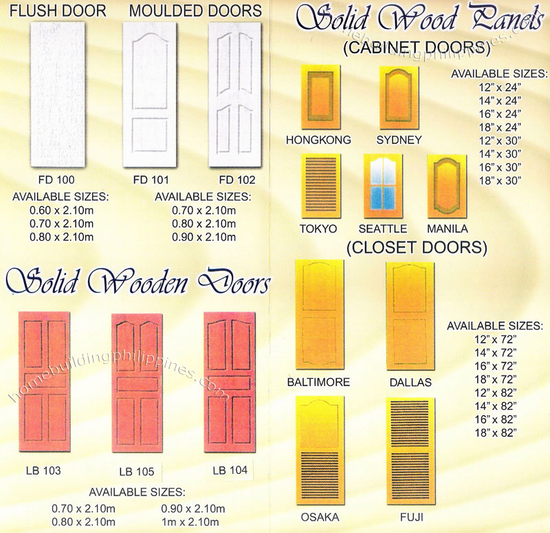 Flush Door Solid Wooden Door Cabinet Door Closet Door Philippines