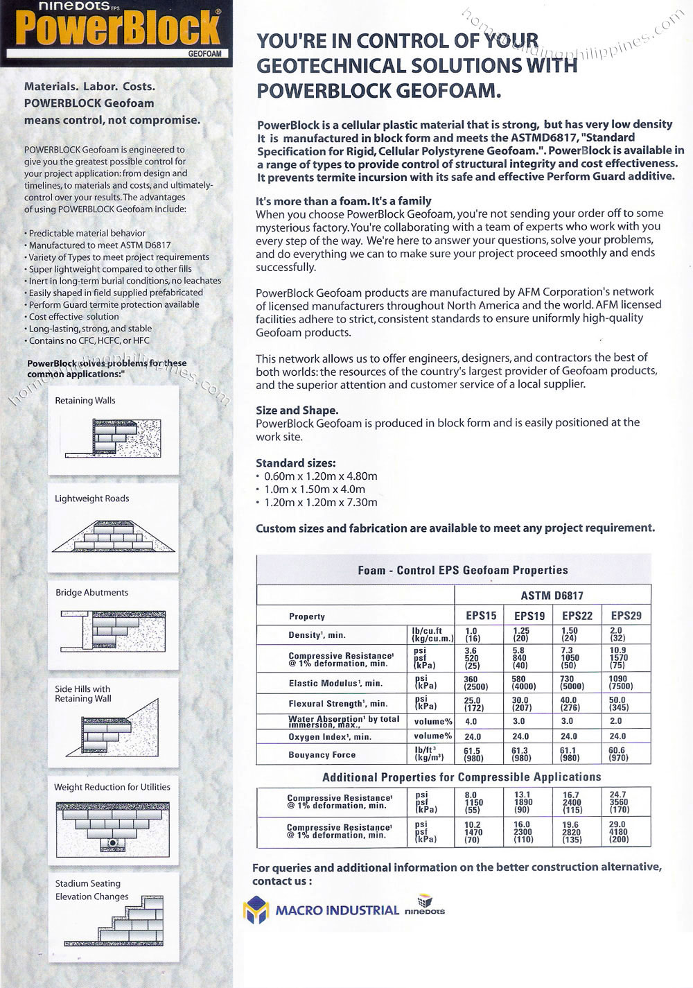 Ninedots Powerblock Expanded Polystyrene Geofoam