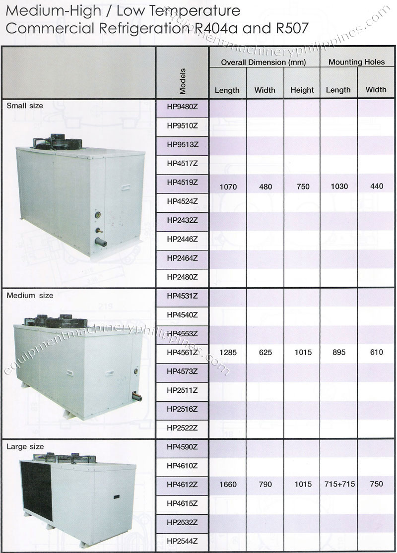 Tecumseh Medium High Low Temperature Commercial Refrigeration