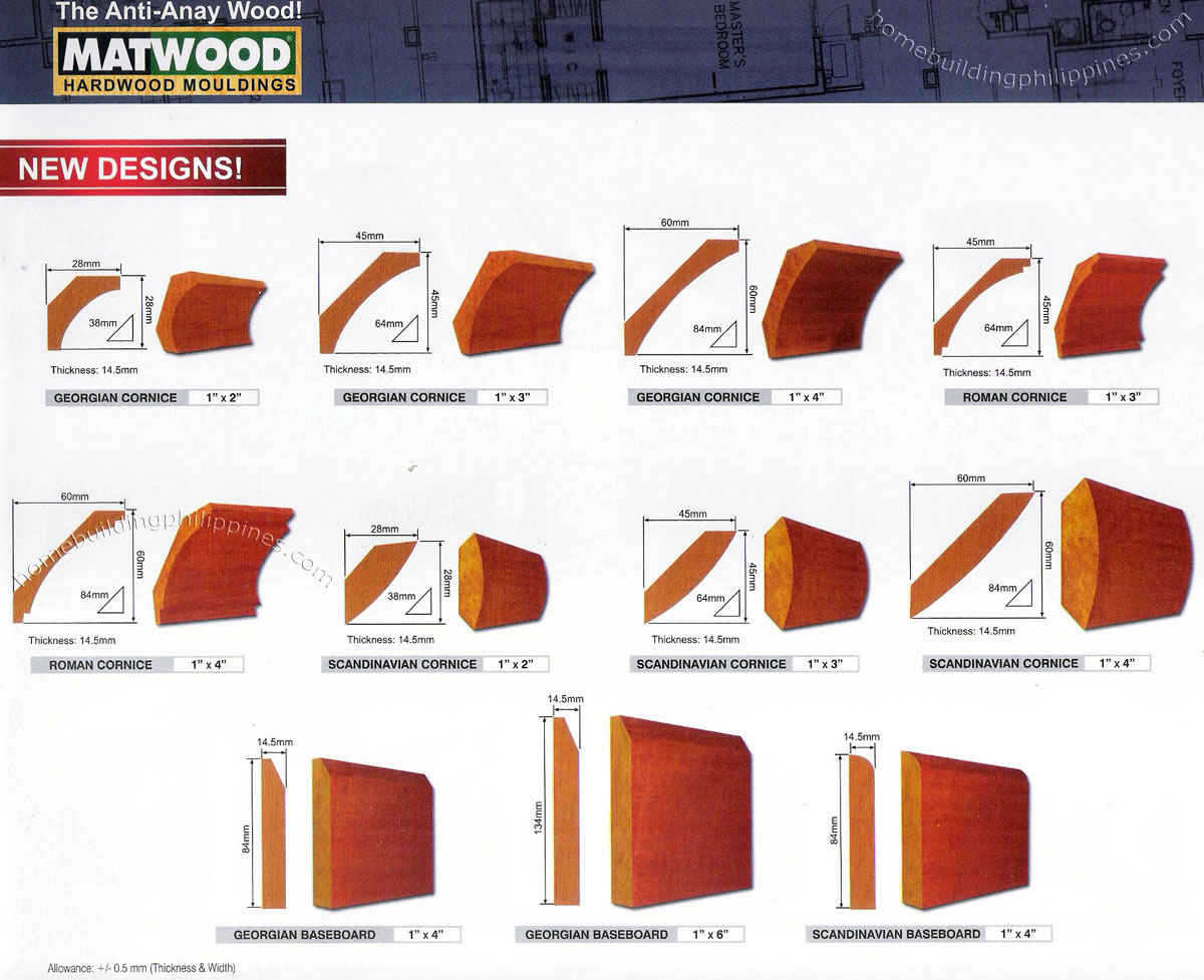 Hardwood Architectural Moulding Cornice Baseboard Designs