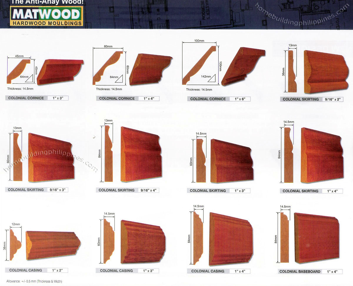 Hardwood Moulding Cornice Skirting Casing Baseboard Philippines