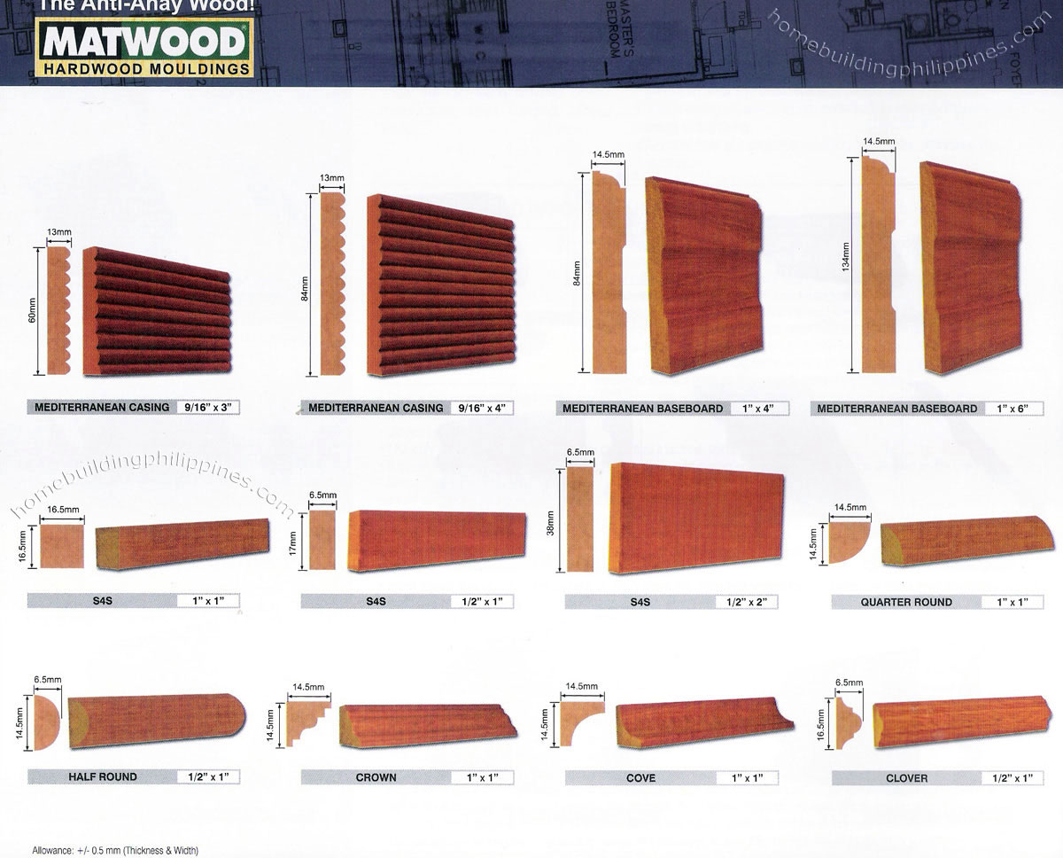 Round Crown Cove Clover Wood Moulding Designs Philippines