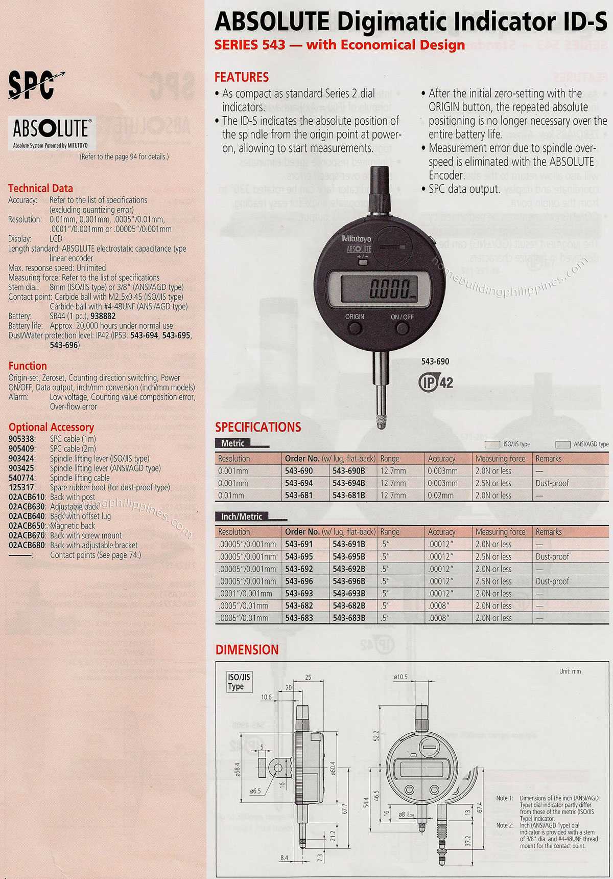 Digimatic Indicator IDS with Economical Design