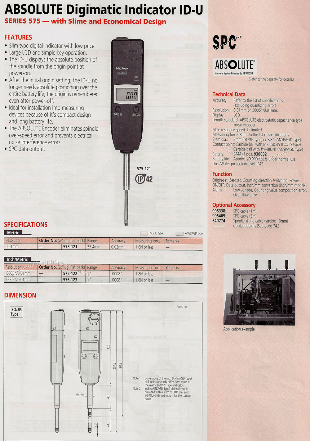 Digimatic Indicator IDU with Slime and Economical Design