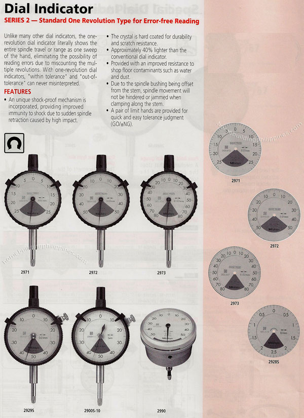 Dial Indicator Standard One Revolution Type