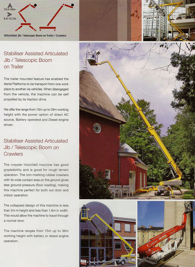 Stabiliser Assisted Articulated Jib / Telescopic Boom on Trailer or Crawlers