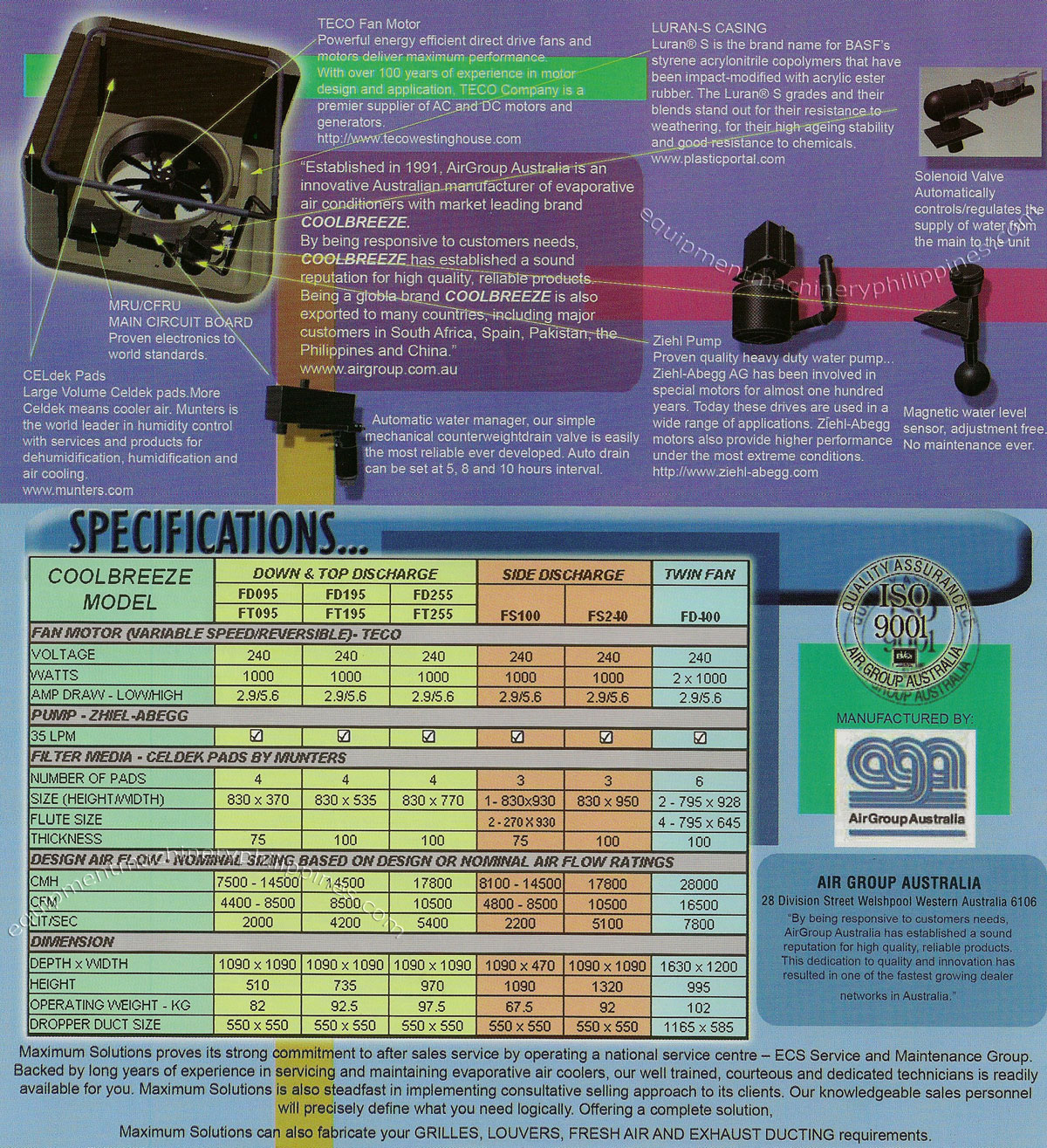 Cool Breeze Specifications