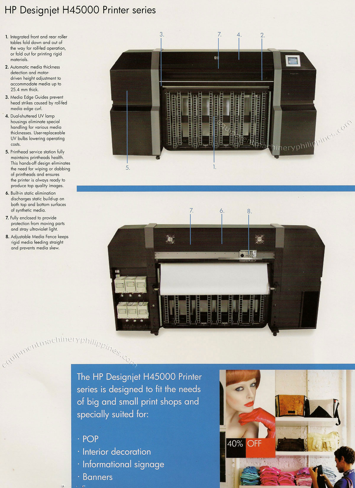 HP Designjet H45000 Printer Series Features