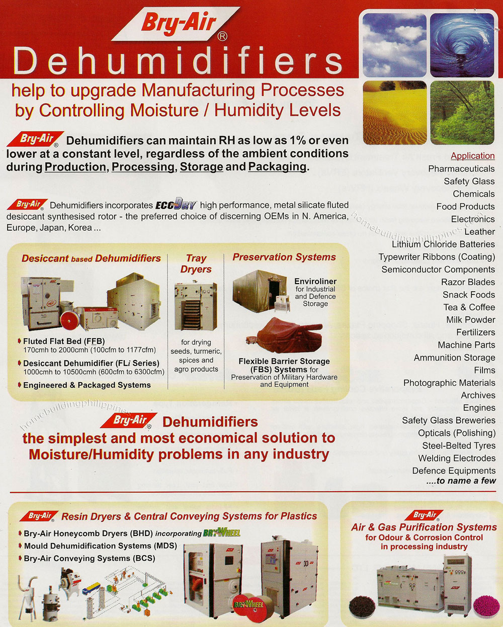 Bry-Air Dehumidifiers, Preservation Systems, Resin Dryers, Conveying Systems, Air and Gas Purification Systems
