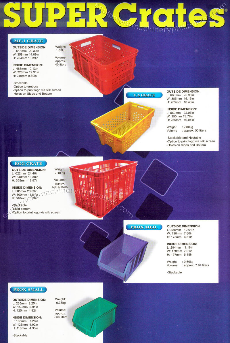 Stackable Vented Plastic Crate Egg Crate Pbox Medium Pbox Small