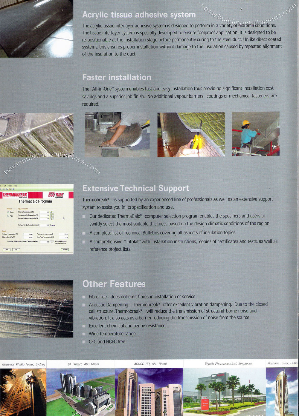 Thermobreak Thermal Insulation Physically Crosslinked Closed Cell Polyolefin Foam Insulation Features