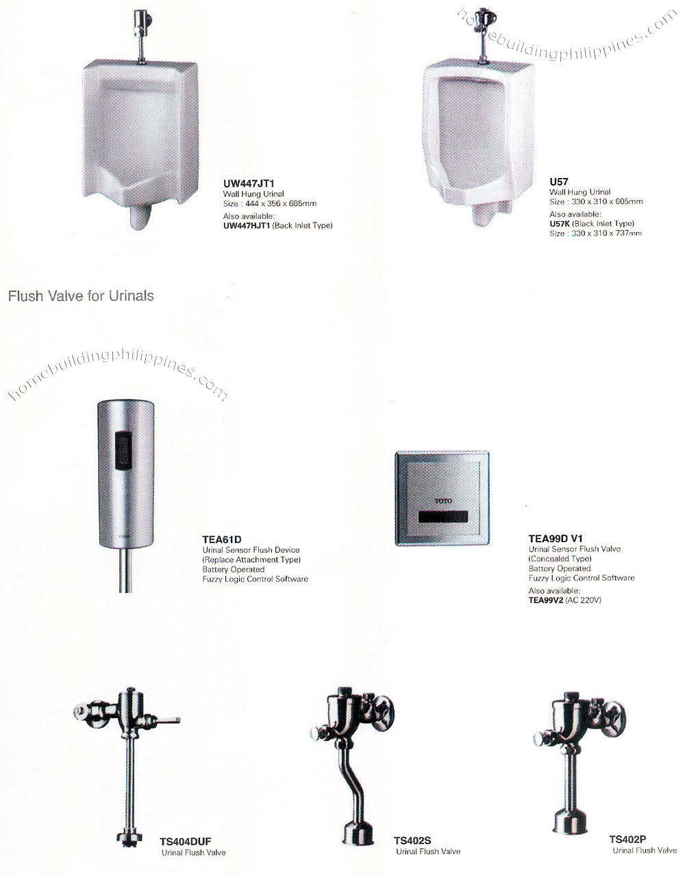 Urinals, Flush Valves