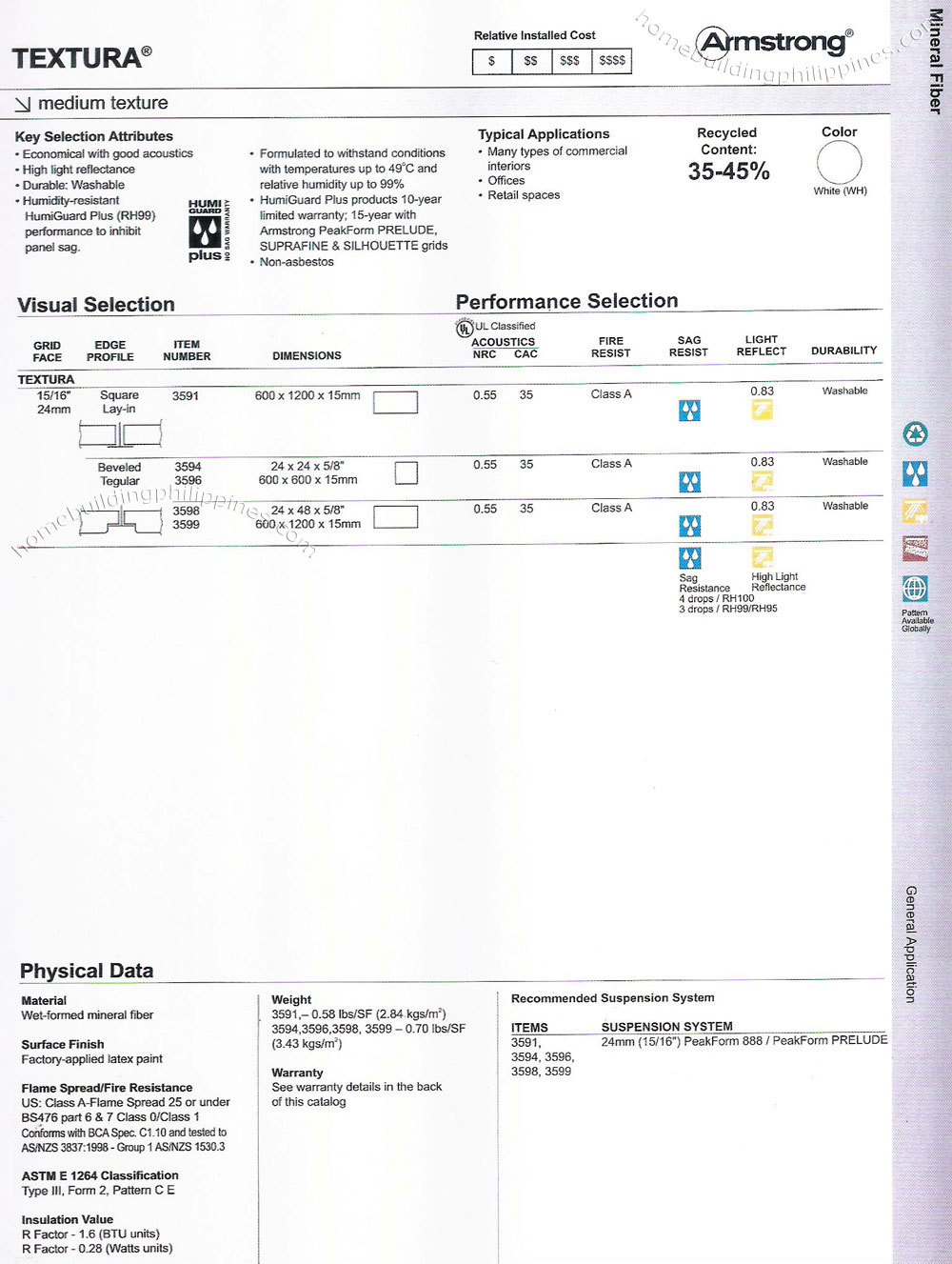 armstrong commercial ceiling mineral fiber textura