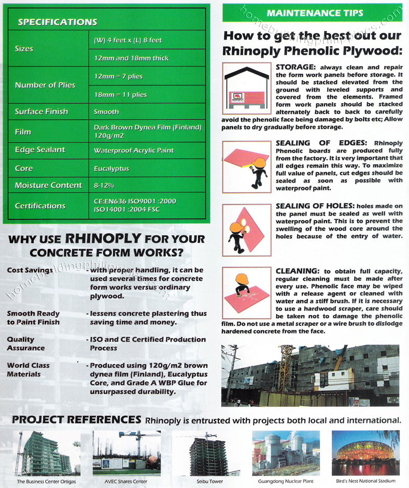 rhinoply phenolic plywood