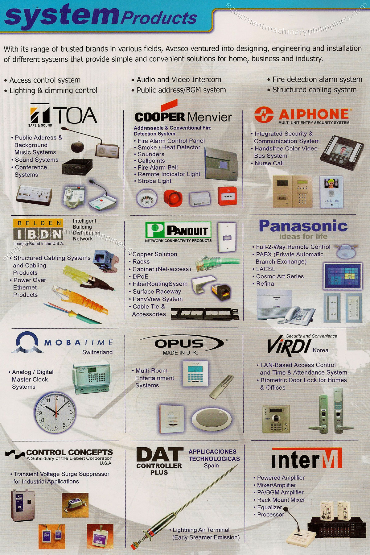 Access Control, Lighting and Dimming, Audio Video Public
