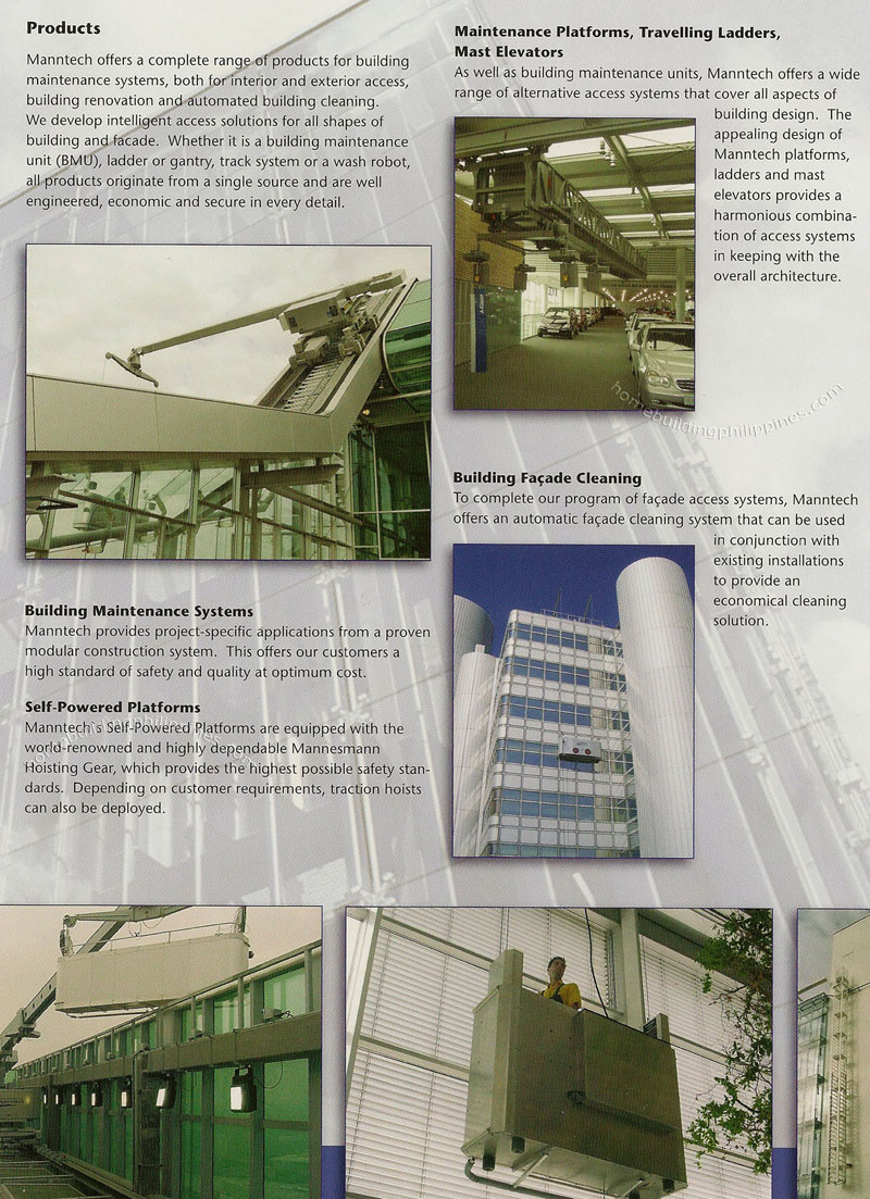 Manntech Building Maintenance Platforms, Ladders, Mast Elevators