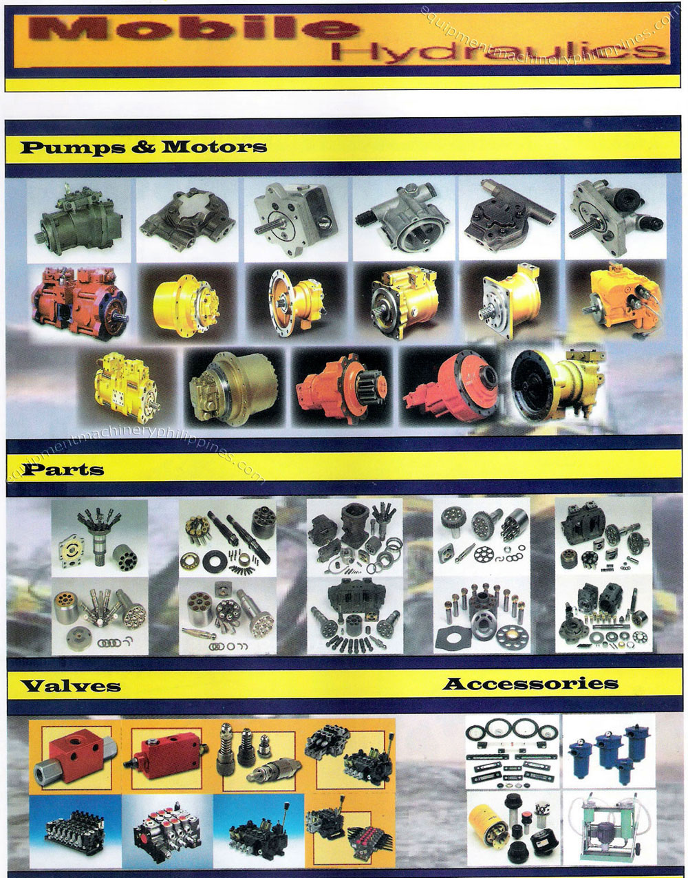 Mobile Hydraulics Pumps, Motors, Spare Parts, Valves, Accessories