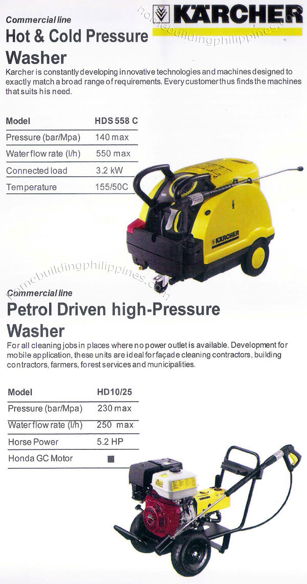 Hot & Cold Pressure Washer, Petrol Driven HighPressure Washer Philippines