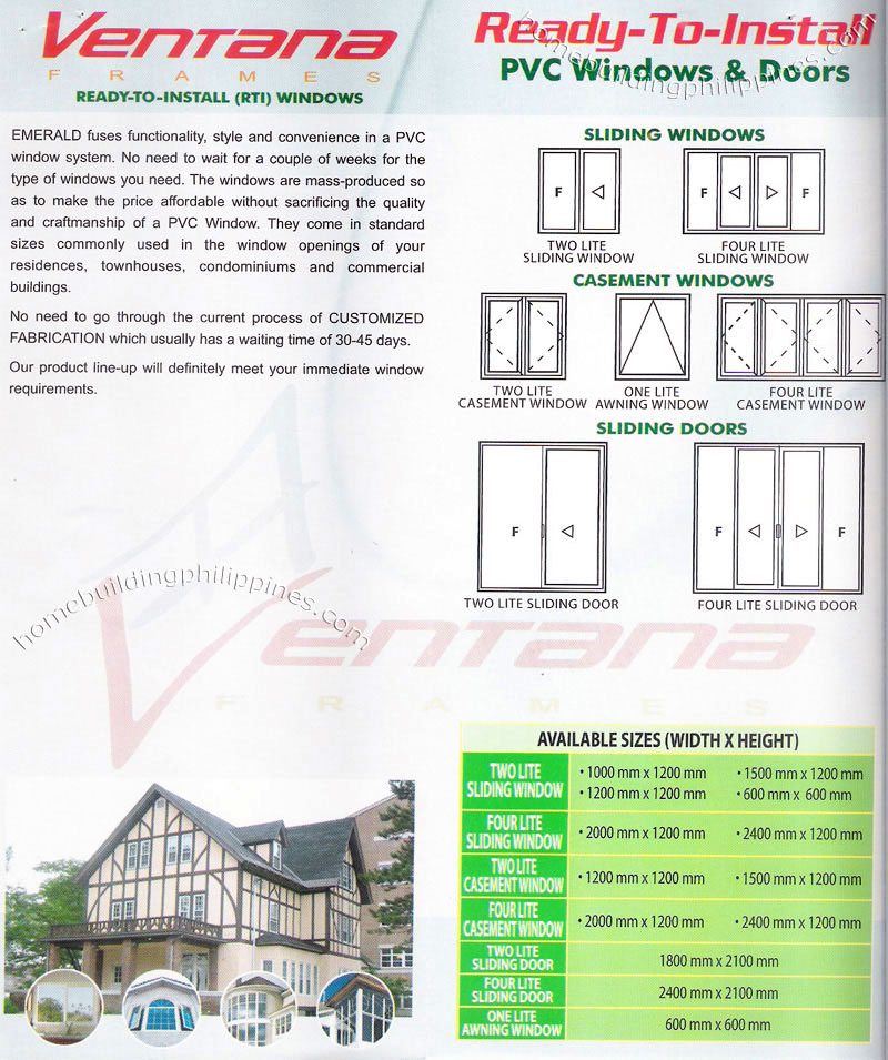 Ventana Ready-To-Install PVC Windows & Doors