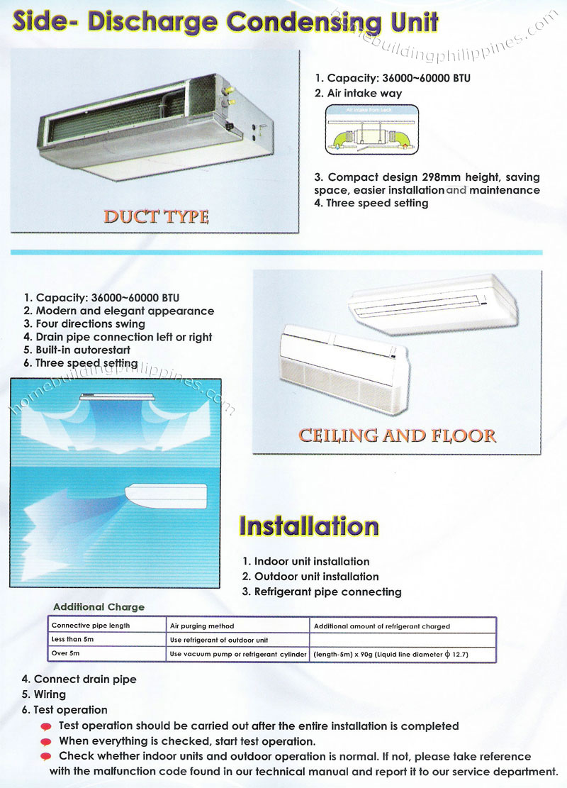 Utopia Air Conditioners SideDischarge Condensing Unit Duct Type