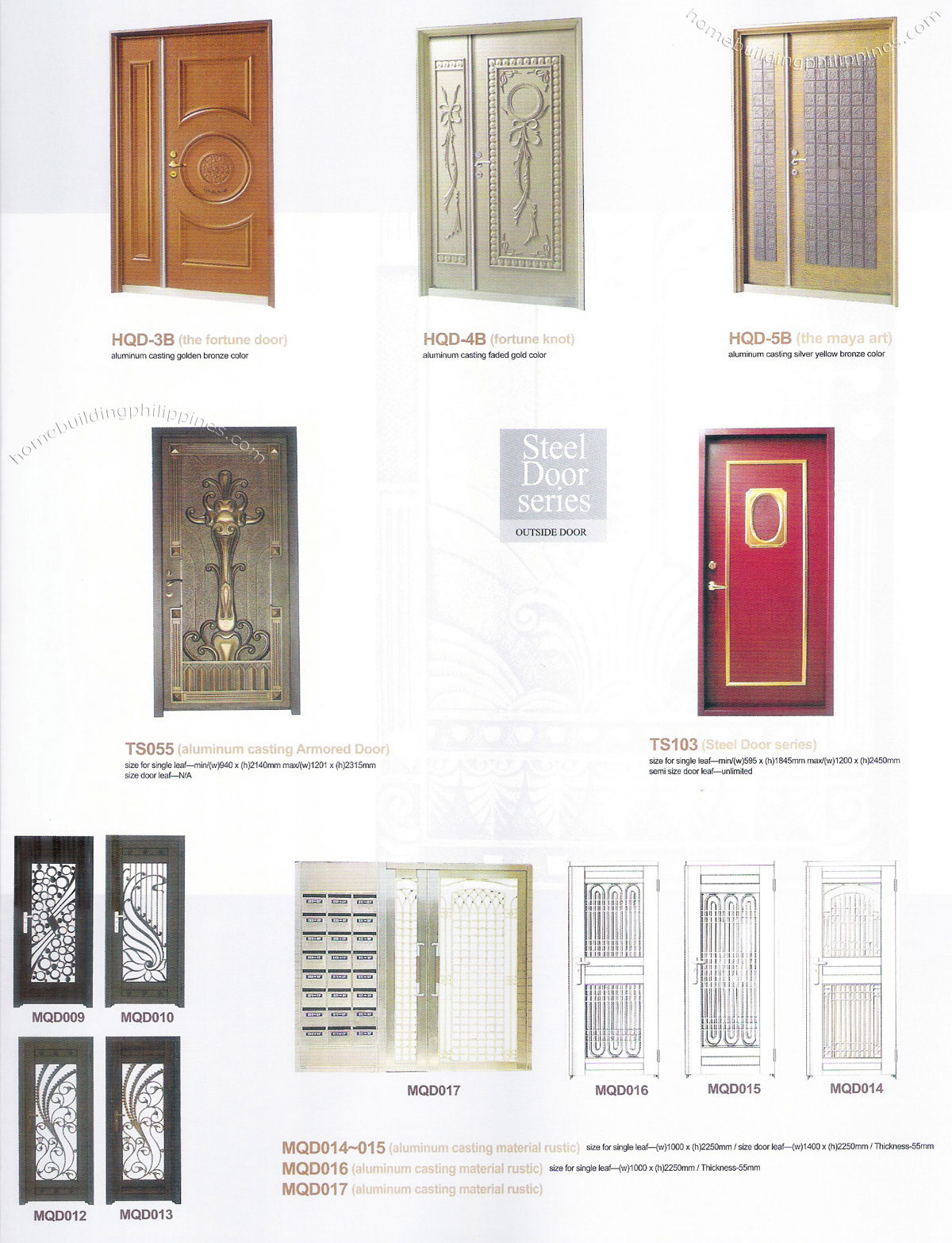 Steel/Iron Security Metal Door Philippines