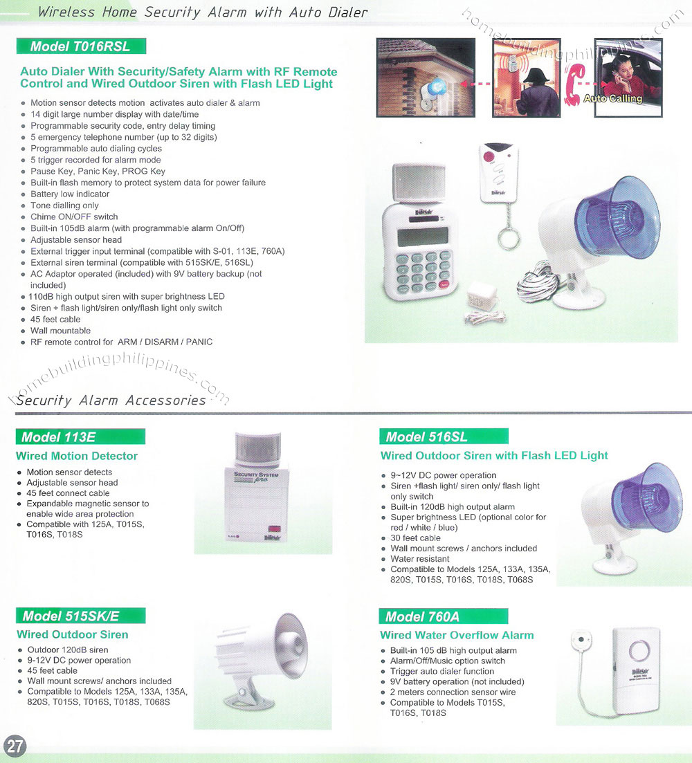 Motion Sensor Emergency Telephone Panic Key Philippines