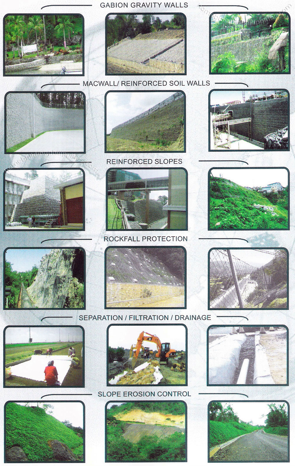 Gabion Gravity Wall Reinforced Soil Wall Slopes Rockfall Protection Separation Filtration Drainage Slope Erosion Control