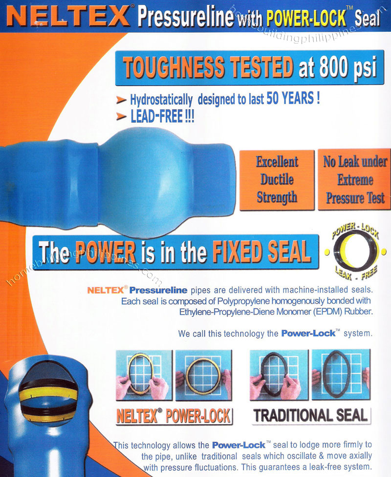 upvc pipe pressureline power lock tough durable strong lead free no leak excellent ductile strength polypropylene epdm rubber seal