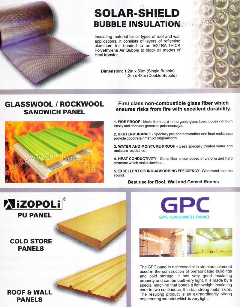 Solar Shield Bubble Insulation Glasswool Rockwool Sandwich Panel Izopoli Cold Store Roof Wall GPC EPS Sandwich Panel