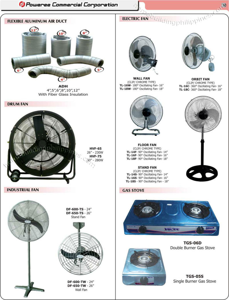 Air Duct, Industrial Fans, Gas Stoves