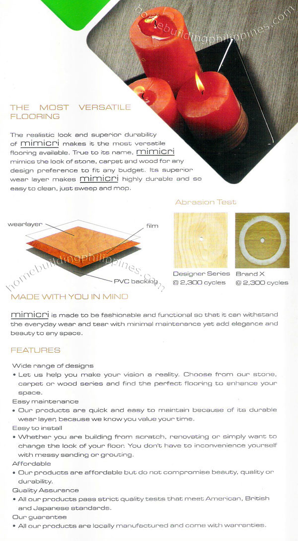 APO Mimicri Wood Floors Features