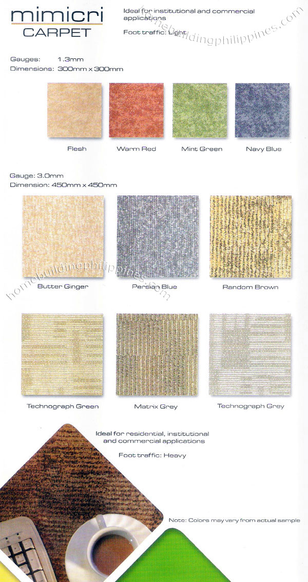 Mimicri Carpet Floors for Residential, Institutional and Commercial Applications