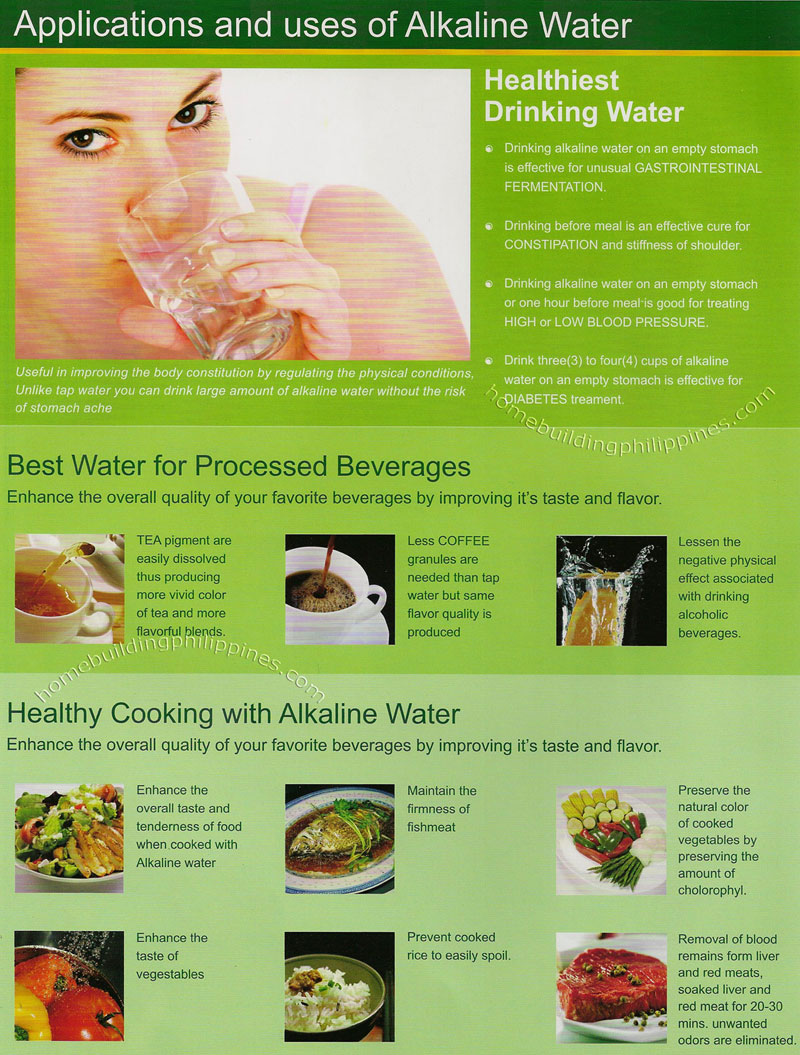 Alkaline Water Uses