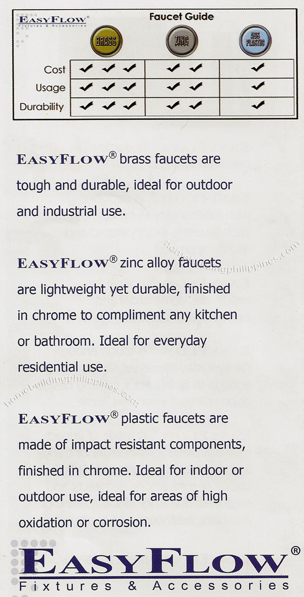 EasyFlow Kitchen, Bath, Garden Faucets
