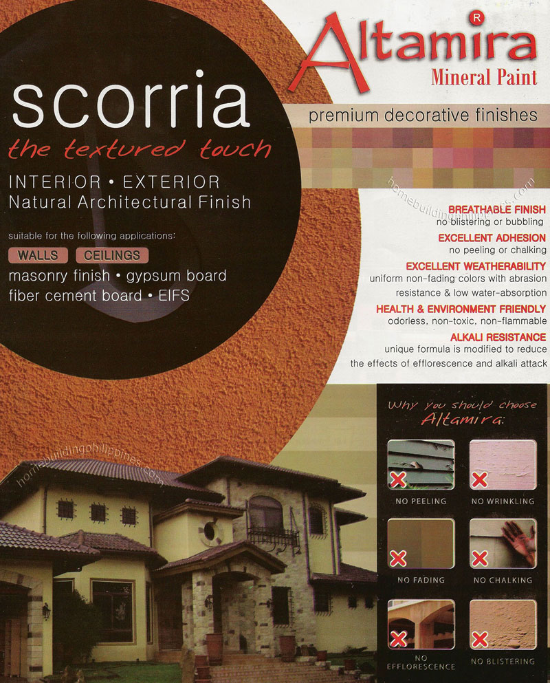 Altamira Mineral Paint Scorria for Interior and Exterior Textured Finish