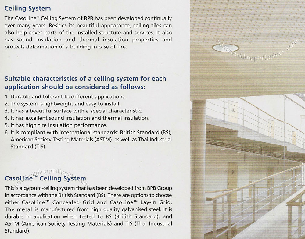 CasoLine Ceiling System Characteristics
