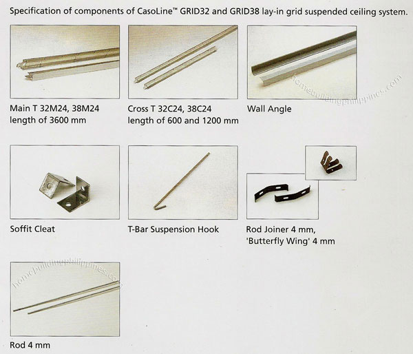 Casoline Grid Ceiling System Components