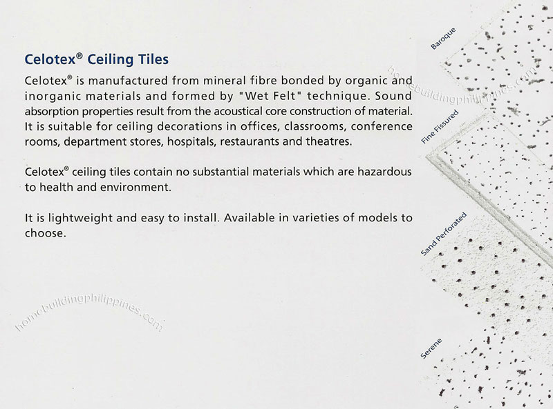 Celotex Ceiling Tiles from Mineral Fibre