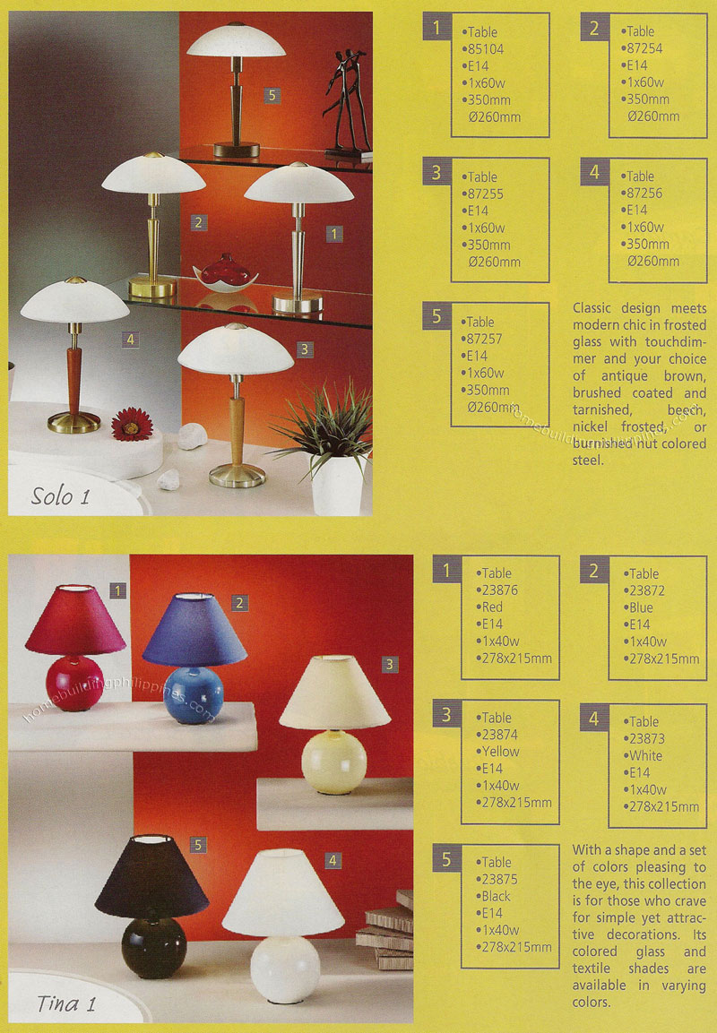 Table and Reading Lamps