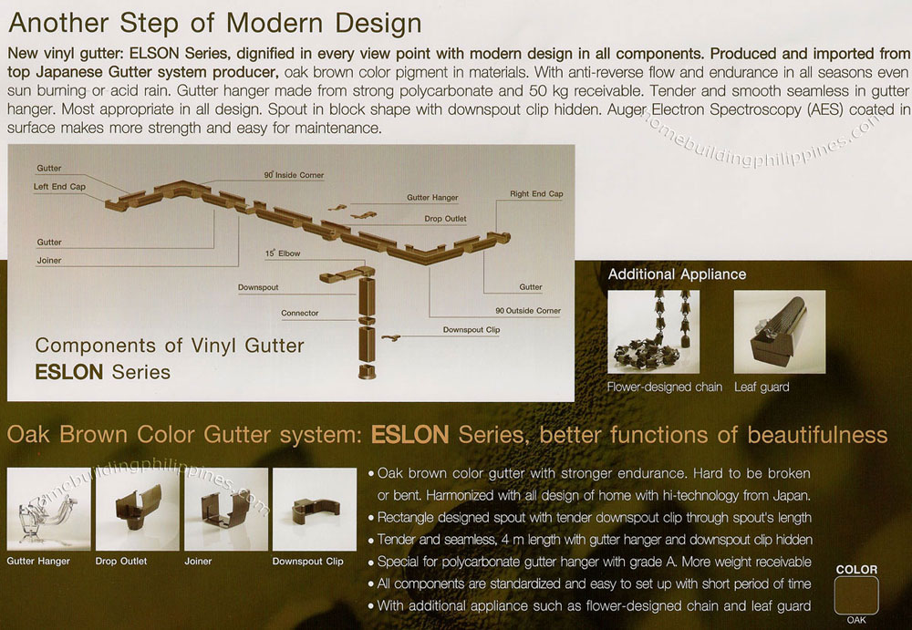 Windsor Vinyl Gutter System Eslon Series Components