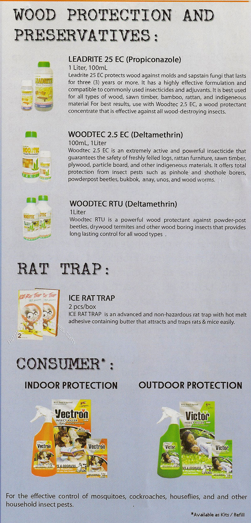 Wood Protection and Preservatives; Rat Trap