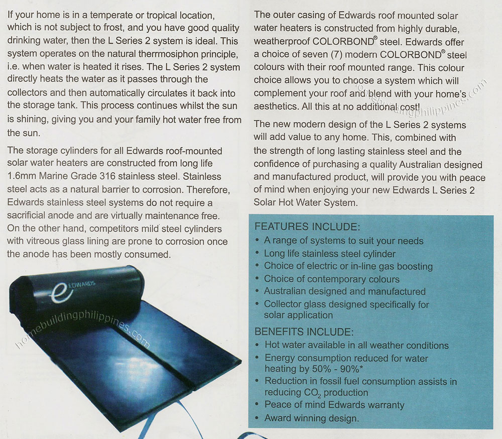 Edwards Solar Hot Water System