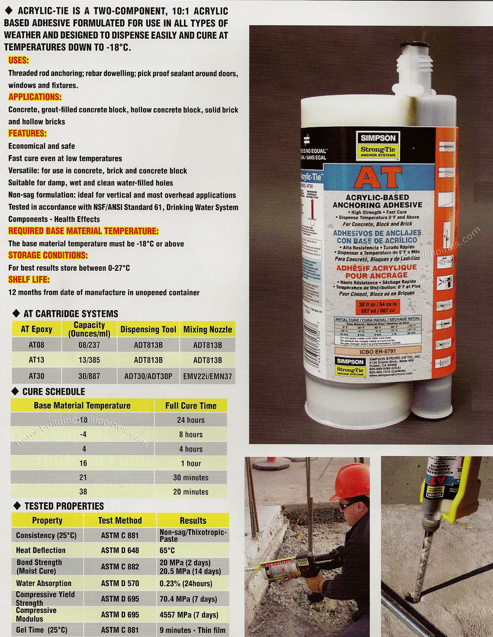 Simpson Acrylic-Tie Anchoring Adhesive