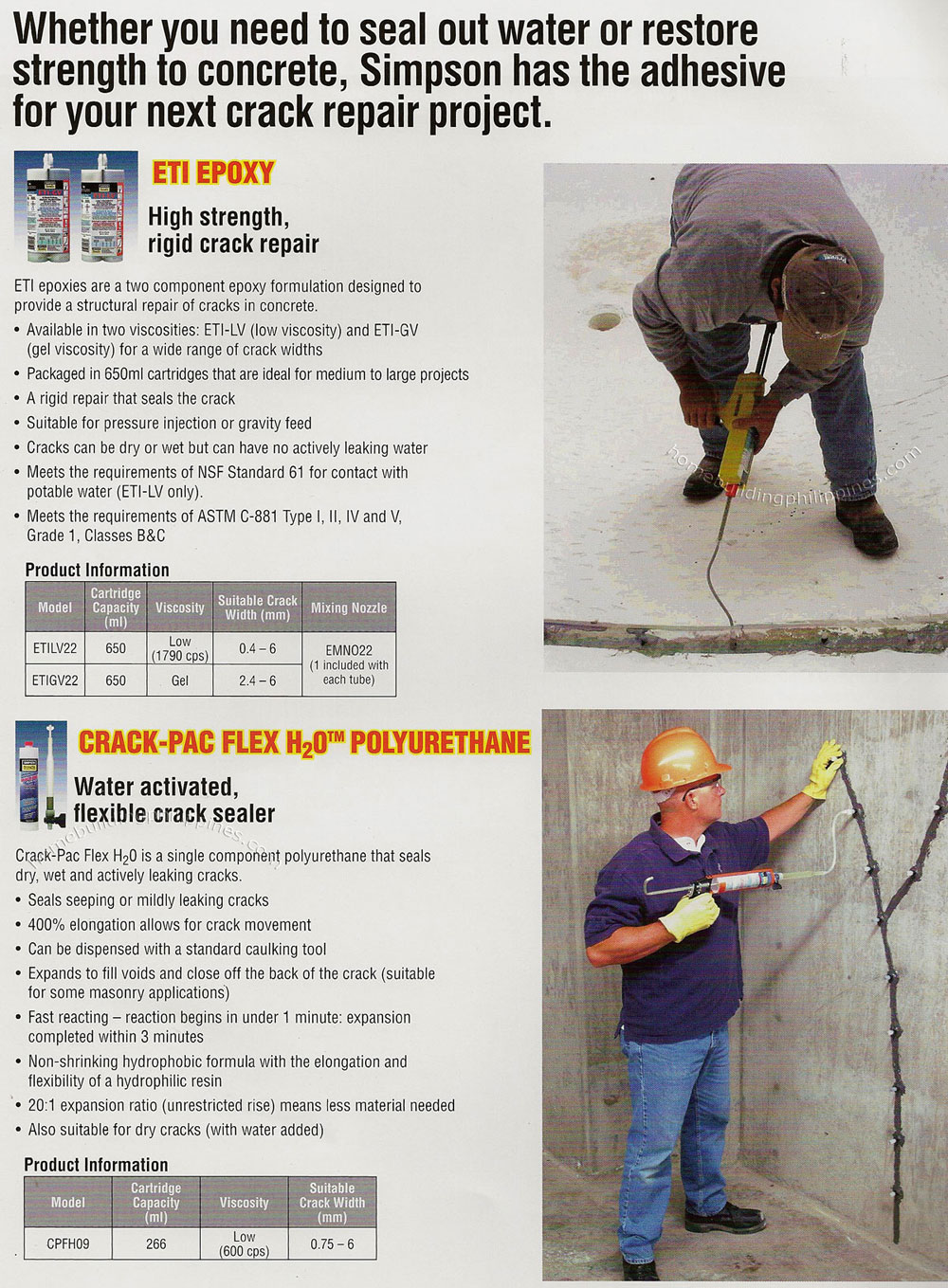 Simpson Permanent Concrete Crack Repair Solutions