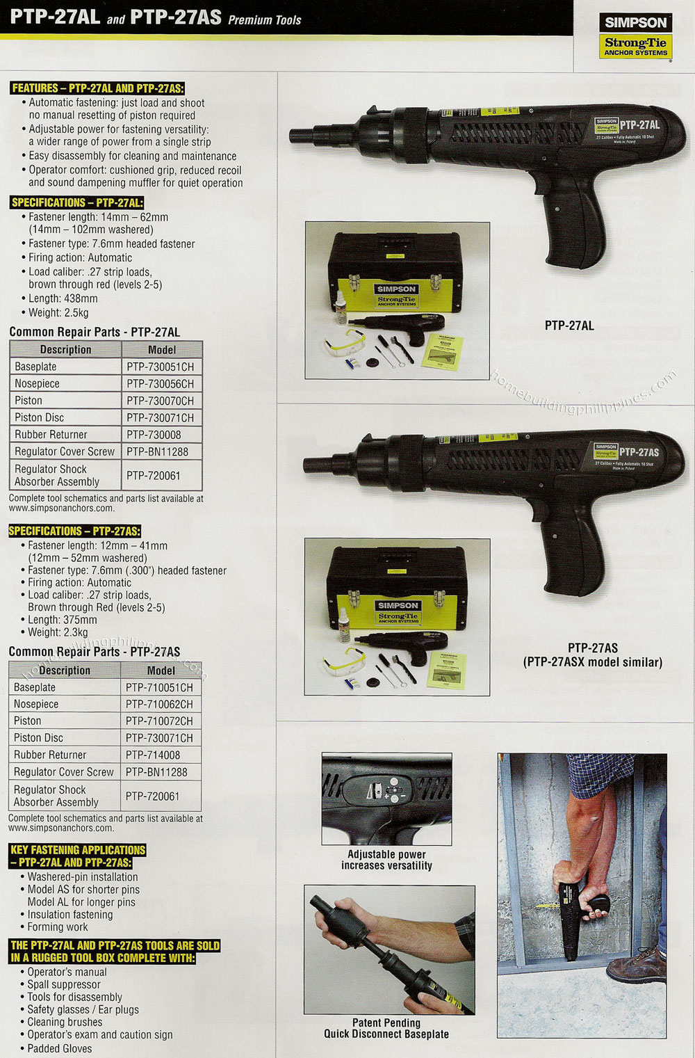 Simpson Powder Actuated Fastening Tools