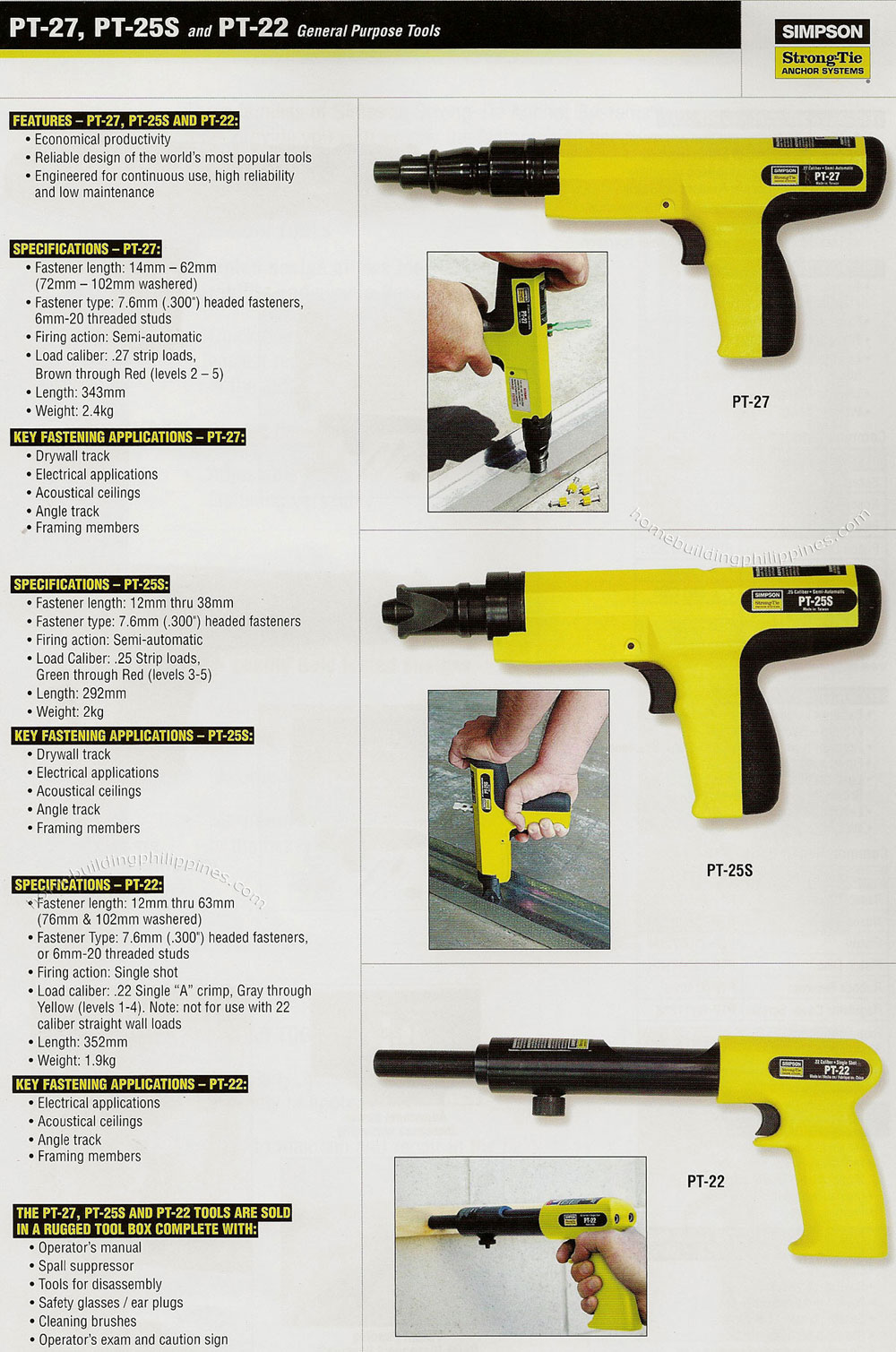 Simpson Powder Actuated Fastening Tools