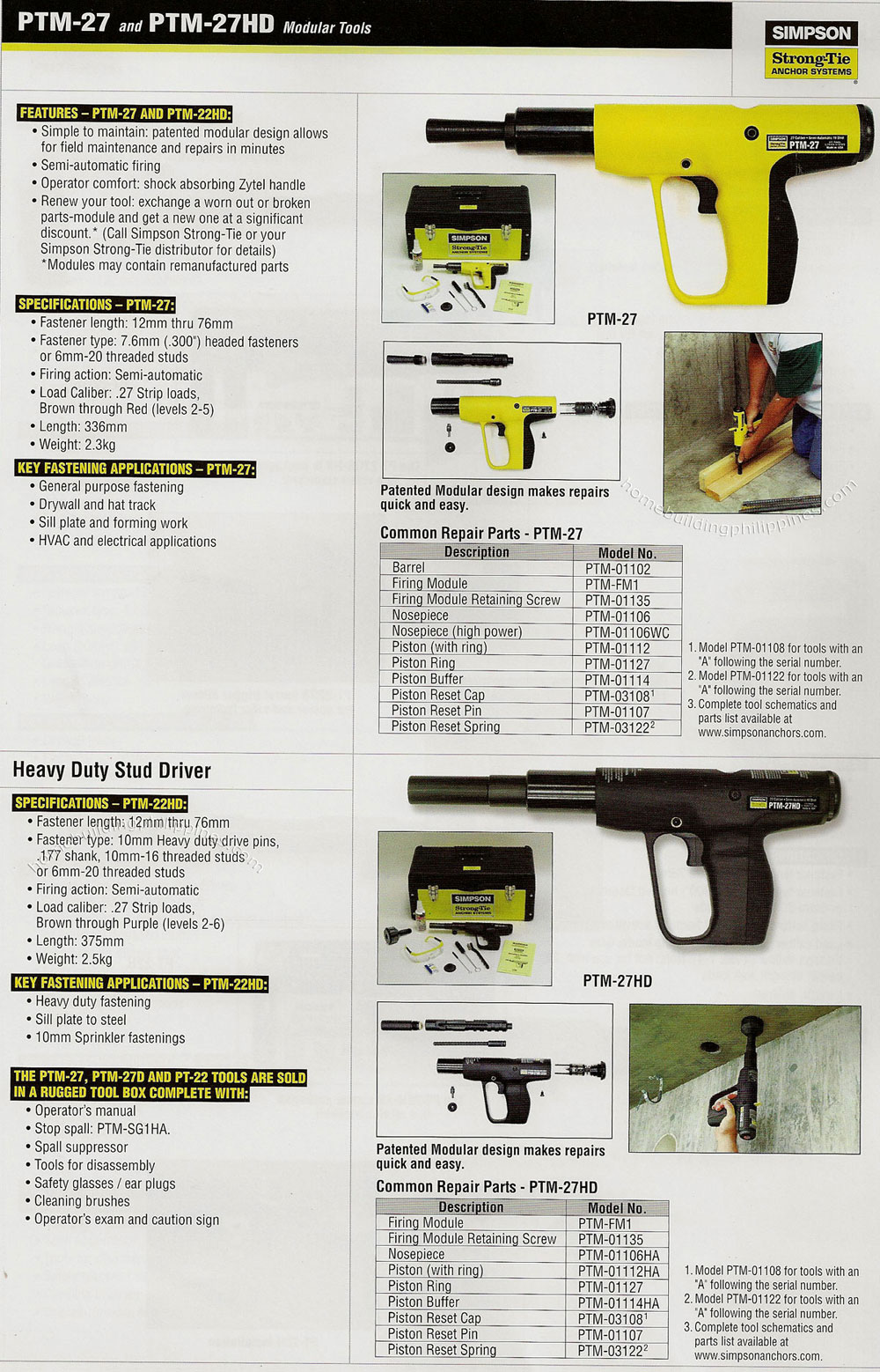 Simpson Powder Actuated Fastening Tools