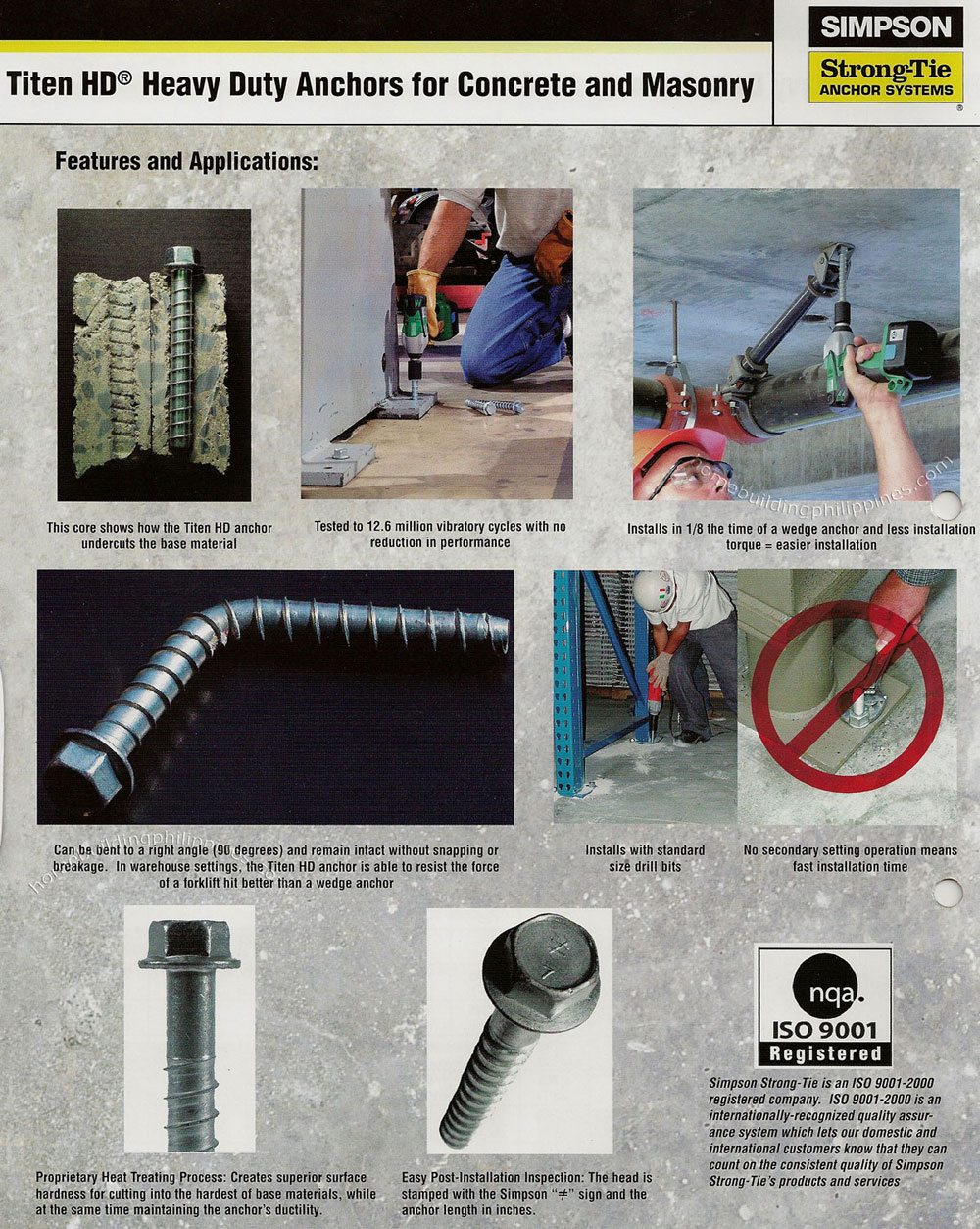 Simpson Titan HD Heavy Duty Anchors for Concrete and Masonry