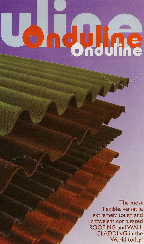 Onduline Roofing and Wall Cladding from Bitumen Saturated Organic Fibers